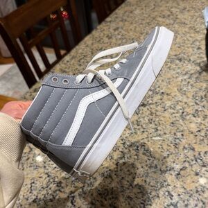 Vans Gray High-Tops with White Details